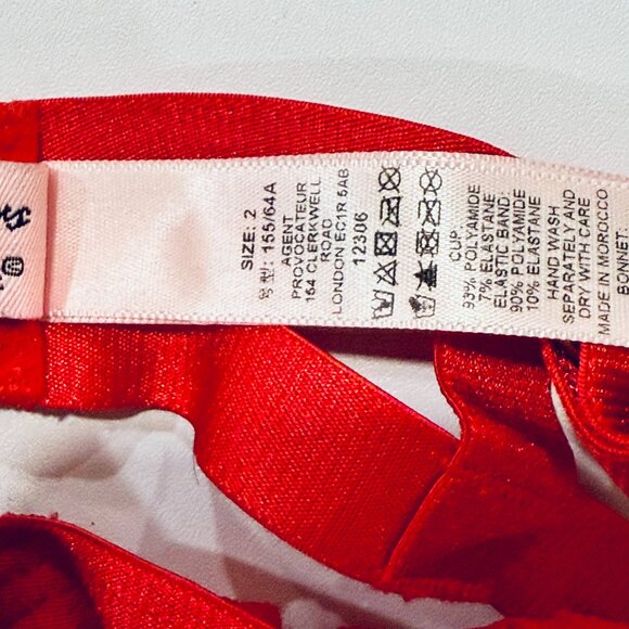 Agent provocateur red bubbles set RED Sz 2 - Picture 4 of 5